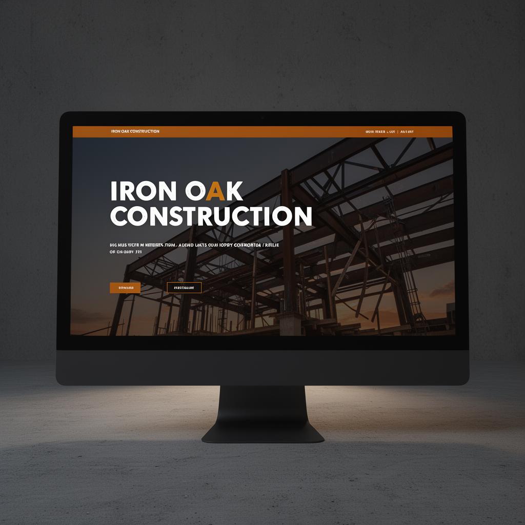 Iron Oak Construction website concept